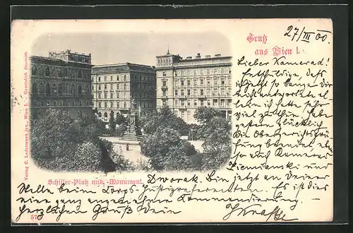 AK Wien, Schiller-Platz und -monument