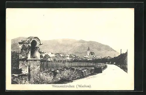 AK Weissenkirchen /Wachau, Teilansicht mit Kirche