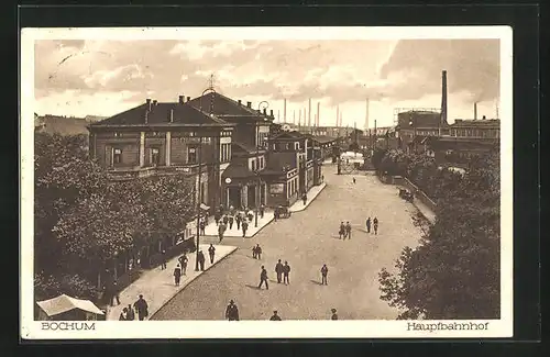 AK Bochum, Ansicht vom Hauptbahnhof