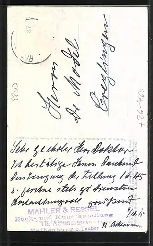 Künstler-AK Fritz Beckert: Rothenburg o. T., Am Herterichsbrunnen