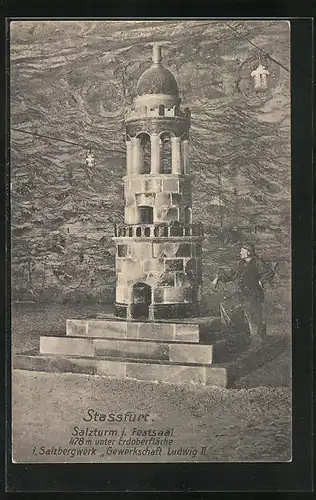 AK Stassfurt, Salzbergwerk Gewerkschaft Ludwig II., Salzturm im Festsaal