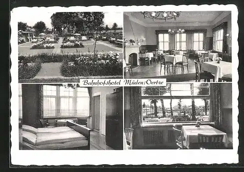 AK Müden /Oertze, Ansichten vom Bahnhofshotel