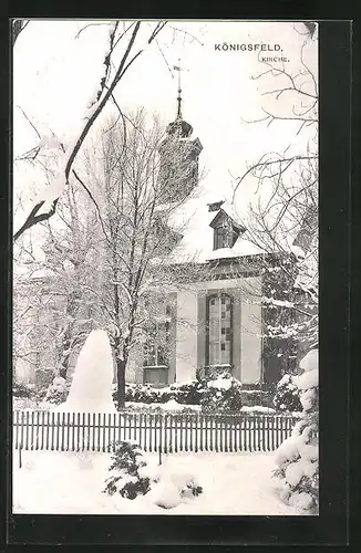 AK Königsfeld, Kirche im Winter
