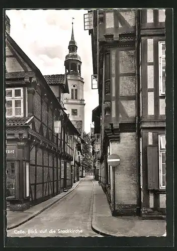 AK Celle, Blick auf die Stadtkirche