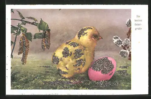 AK Ostergruss, Osterküken