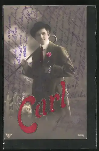 AK Glückwunsch zum Namenstag Carl