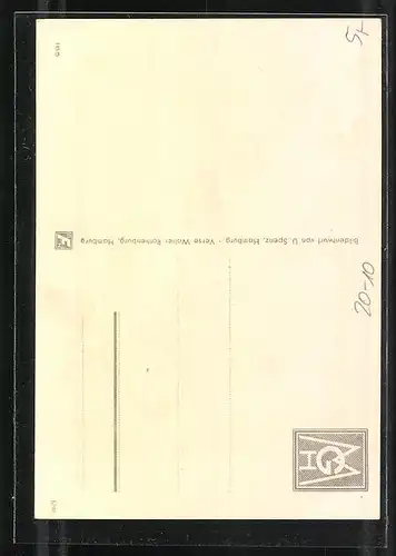 Künstler-AK Zwerg balanciert über einem Spinnennetz