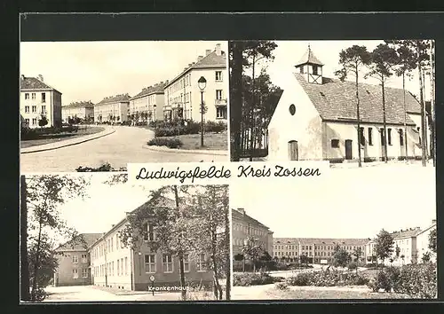 AK Ludwigsfelde /Kreis Zossen, Krankenhaus, Kirche, Ortspartie