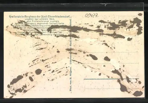 AK Ehrenfriedersdorf i. Erzgeb., Greifenstein-Berghaus der Stadt Ehrenfriedersdorf