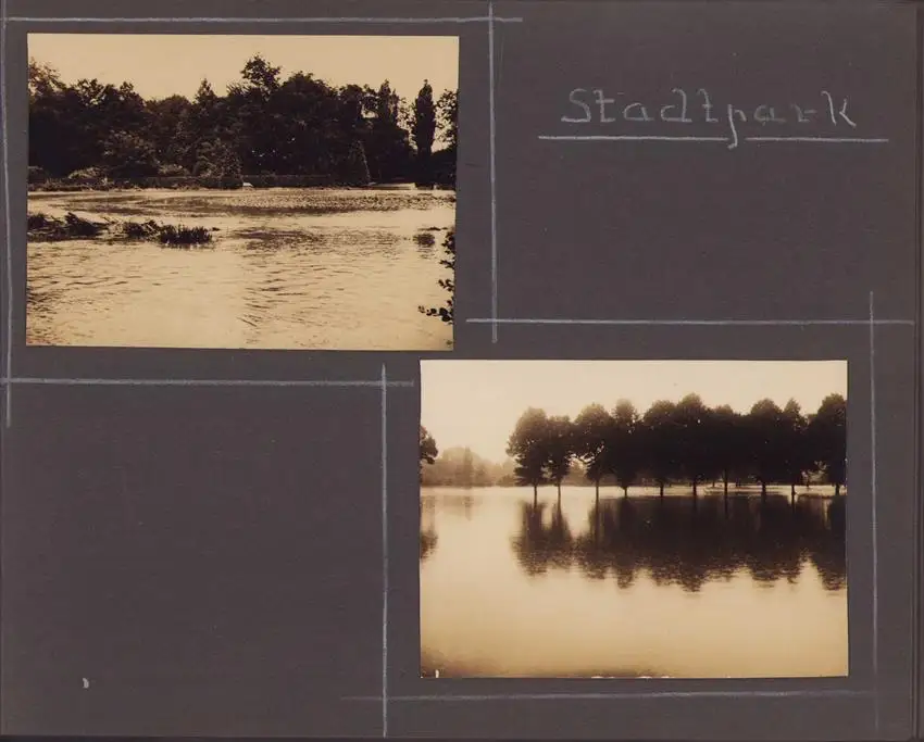 Fotoalbum 63 Fotografien, Ansicht Karl-Marx-Stadt / Chemnitz, Hochwasser 1954, Feuerwache, Stadthaus, Mühlenstrasse 13
