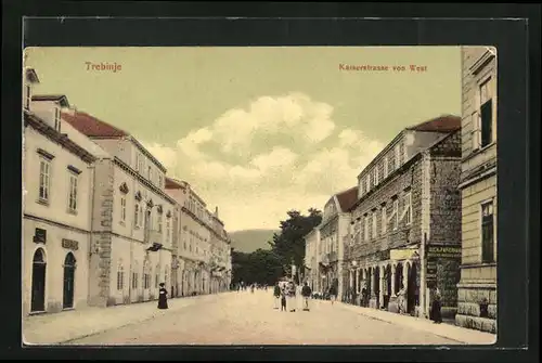 AK Trebinje, Kaiserstrasse von Westen