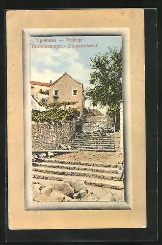 AK Trebinje, Treppenaufgang im Zigeunerviertel