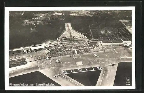 AK Berlin, Zentralflughafen, Fliegeraufnahme