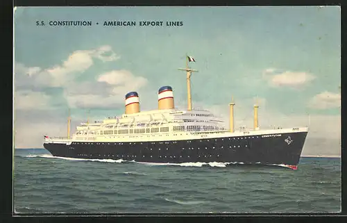 AK Passagierschiff S. S. Constitution in ruhiger See, American Export Lines