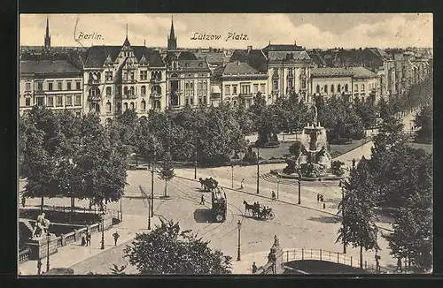 AK Berlin-Tiergarten, Lützow Platz aus der Vogelschau