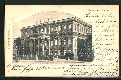 AK Berlin, Palais Kaiser Friedrich III.