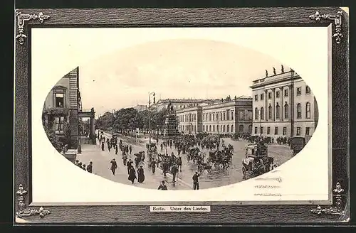 Passepartout-AK Berlin, Unter den Linden