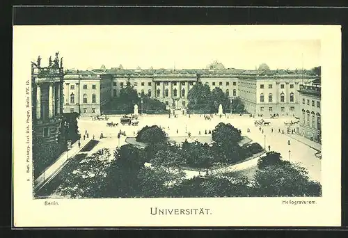 AK Berlin, Universität aus der Vogelschau