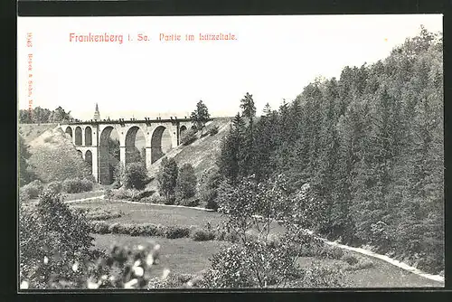 AK Frankenberg i. Sa., Partie im Lützeltale