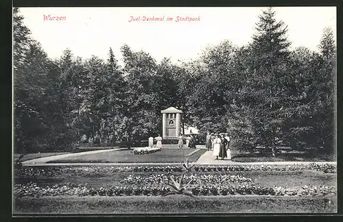 AK Wurzen, Juel-Denkmal im Stadtpark