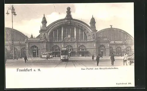 AK Frankfurt, Portal des Hauptbahnhofs