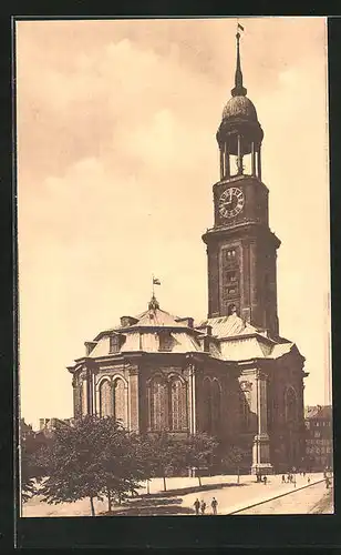 AK Hamburg-Neustadt, Die neuerbaute Grosse Michaeliskirche im Oktober 1912