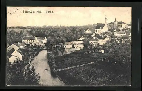 AK Straz n. Nez., Blick auf die Ortschaft