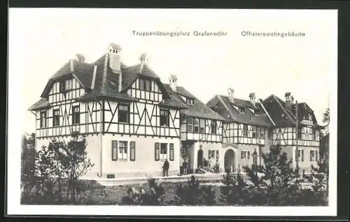 AK Grafenwöhr, Truppenübungsplatz, am Offizierswohngebäude