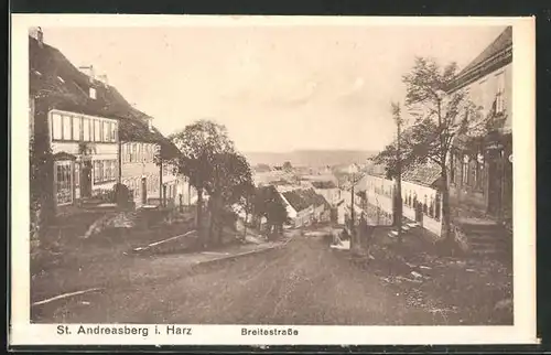 AK St. Andreasberg / Harz, Blick in die Breitestrasse