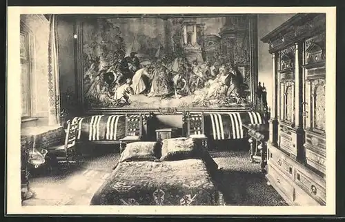 AK Cochem / Mosel, Burg, Fremdenzimmer in der Burgherberge