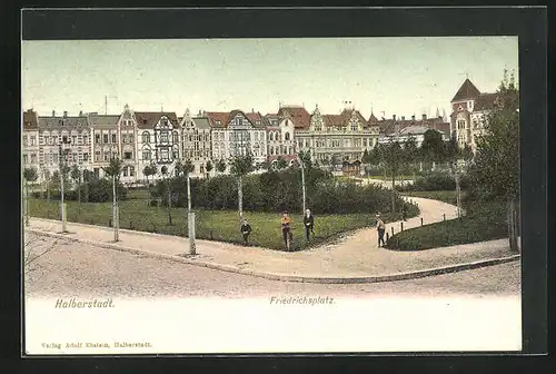 AK Halberstadt, am Friedrichsplatz