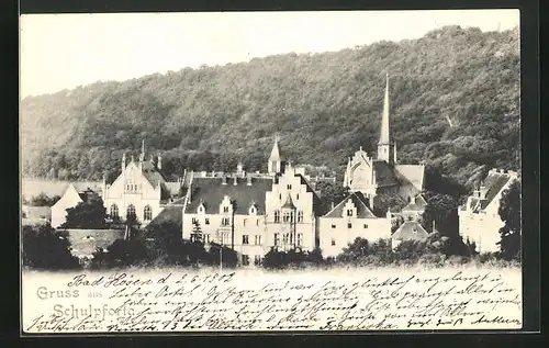 AK Schulpforta, Teilansicht mit Kirchturm