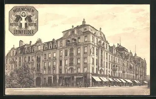 AK München, am Grand Hotel Leinfelder