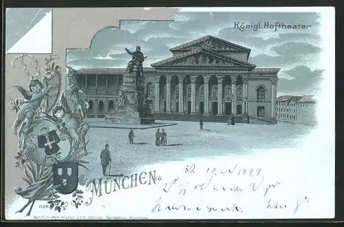Mondschein-Lithographie München, am Kgl. Hoftheater