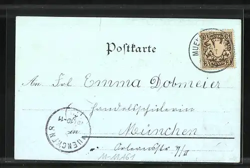 Mondschein-Lithographie München, am Kgl. Hoftheater