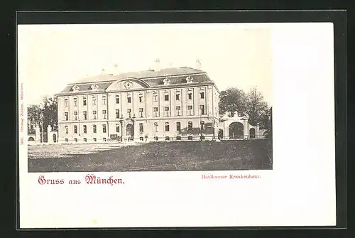 AK München-Haidhausen, Blick zum Krankenhaus