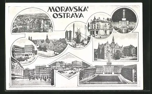 AK Mor. Ostrava, verschiedene Gebäudeansichten