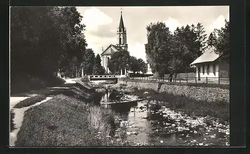 AK Bruntál, Blick zur Kirche