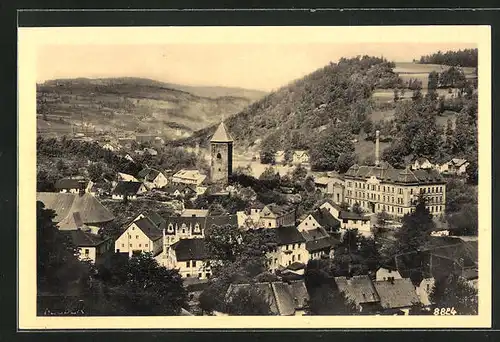 AK Nejdek, Blick auf die Stadt und die Kirche