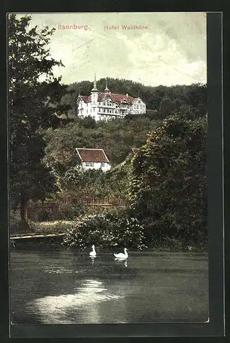 AK Ilsenburg / Harz, Blick zum Hotel Waldhöhe
