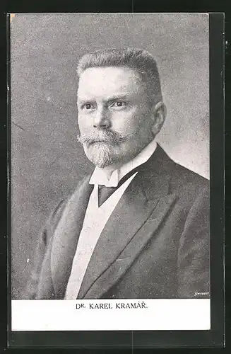 AK Bildnis des Politikers Dr. Karel Kramer