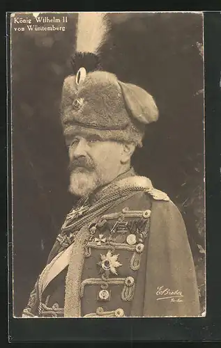 AK König Wilhelm II. von Württemberg in Husaren-Uniform