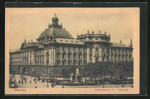 AK München, Blick zum Justizpalast