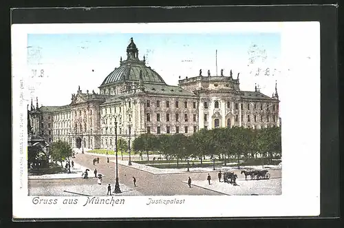 AK München, Justizpalast mit Anlagen