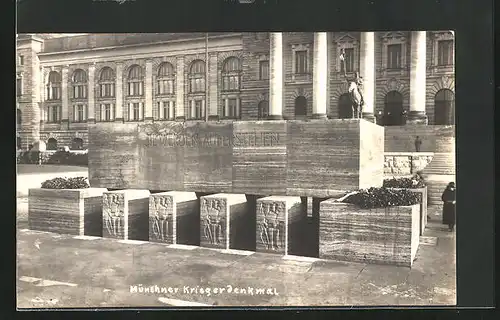 AK München, Hofgarten mit Kriegerdenkmal