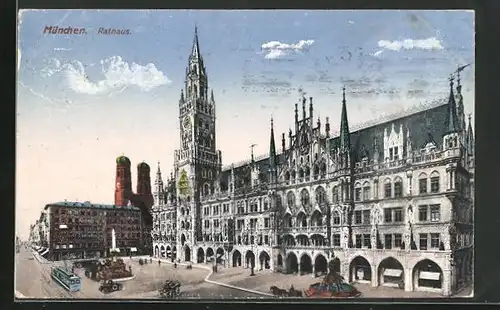 AK München, Am neuen Rathaus