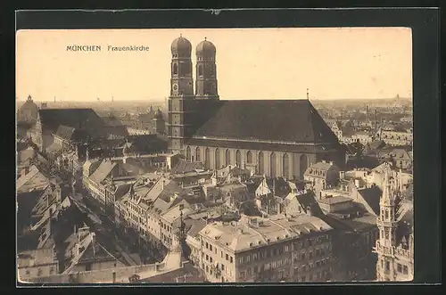 AK München, Blick zur Frauenkirche