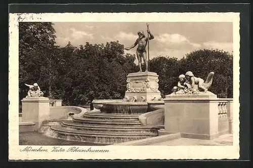 AK München, Vater Rheinbrunnen