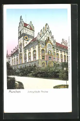 AK München, Justizgebäude, Neubau