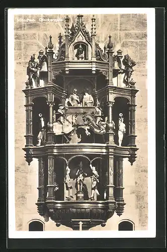 AK München, Glockenspiel am Rathaus